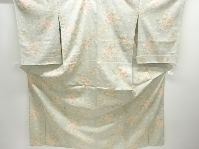 JAPANESE KIMONO / ANTIQUE HITOE KIMONO / SILK / HON-SHIOZAWA / WOVEN FLOWER